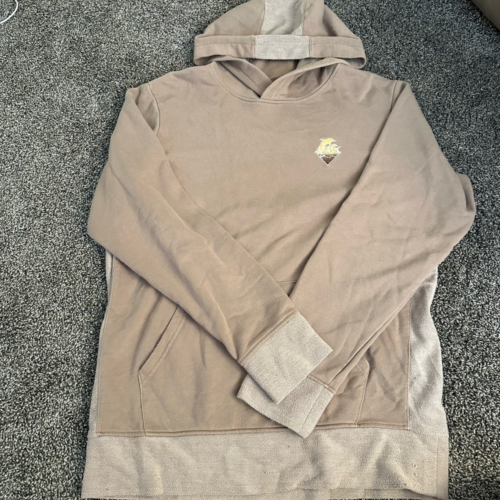 Large tan Pink+Dolphin hooded sweatshirt
